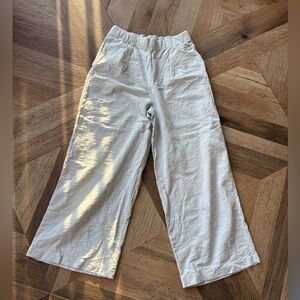 Leallo Cotton Slub Elastic Waist Pants Size M - Light Mint Color